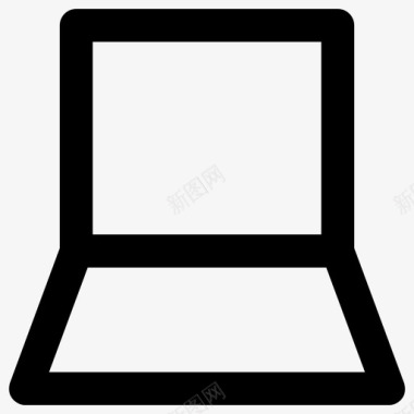 笔记本电脑多媒体元素醒目圆形图标图标