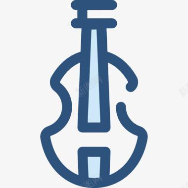 小提琴学校收藏5蓝色图标图标