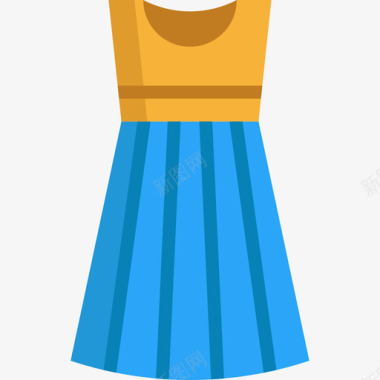 连衣裙缝纫元素2扁平图标图标