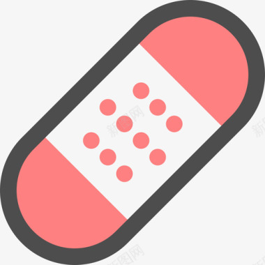 绷带健康3彩色图标图标