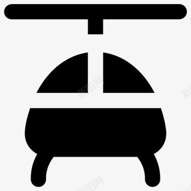 直升机大胆的运输收集填充图标图标