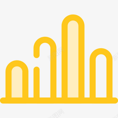 利润商务和办公3黄色图标图标