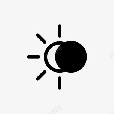 太阳白天日食图标图标