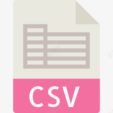 Csv文件类型平面图标图标