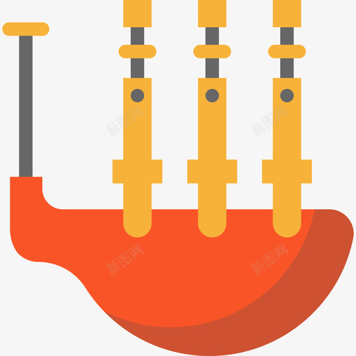 风笛乐器2扁平图标svg_新图网 https://ixintu.com 乐器2 扁平 苏格兰风笛 风笛