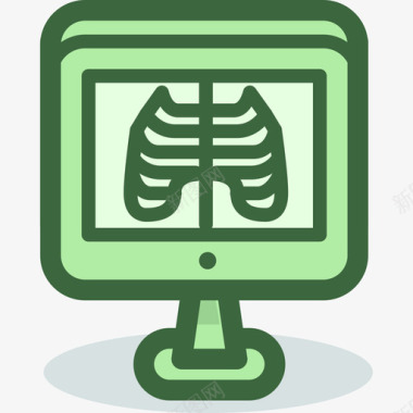 X射线医用7线色图标图标