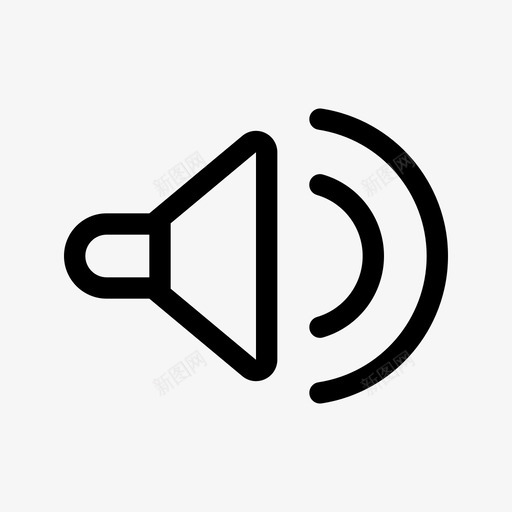 高音量扬声器视频播放控制图标svg_新图网 https://ixintu.com 基本图标设置 扬声器 视频播放控制 高音量