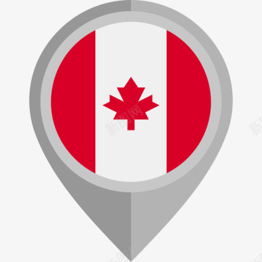 加拿大国旗圆形图标图标