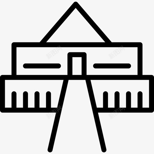门图霍特普神庙埃及线工艺线状图标svg_新图网 https://ixintu.com 埃及线工艺 线状 门图霍特普神庙