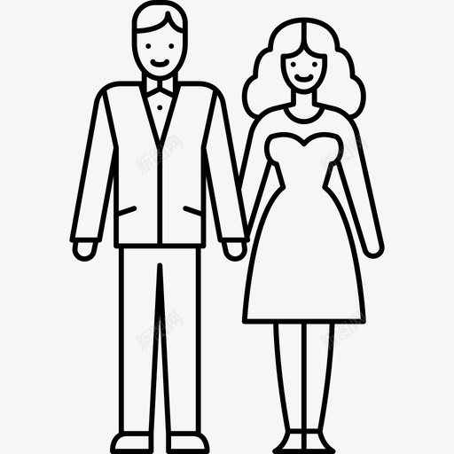 衣着整齐的夫妇人家庭图标svg_新图网 https://ixintu.com 人 家庭 衣着整齐的夫妇