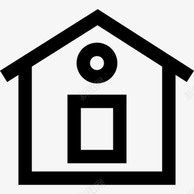 房屋建筑物移动用户界面轮廓图标图标