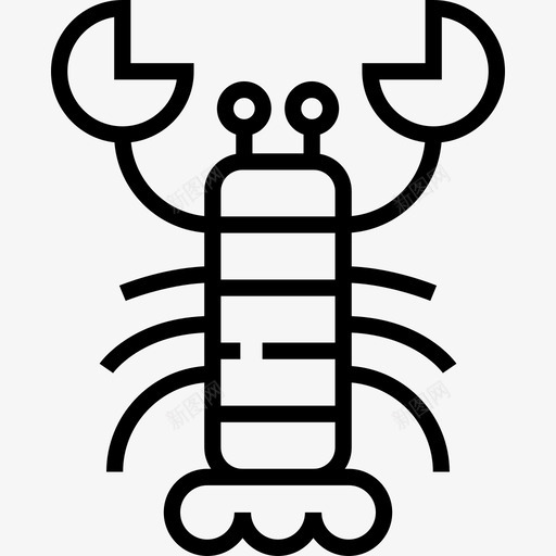 龙虾食物7直系图标svg_新图网 https://ixintu.com 直系 食物7 龙虾