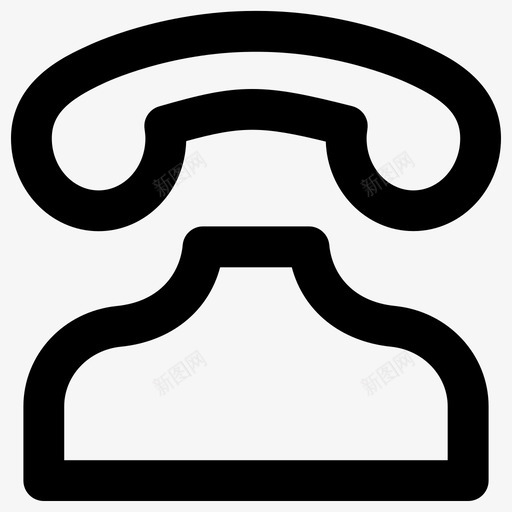 电话通讯元件粗体圆形图标svg_新图网 https://ixintu.com 电话 粗体圆形 通讯元件