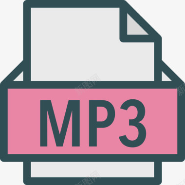 Mp3格式2线性颜色图标图标
