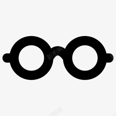 眼镜粗体轮廓医疗元素2粗体圆形图标图标