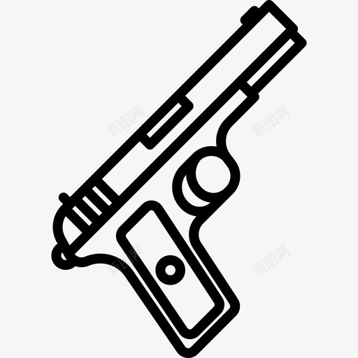 枪线性警察直线型图标svg_新图网 https://ixintu.com 枪 直线型 线性警察