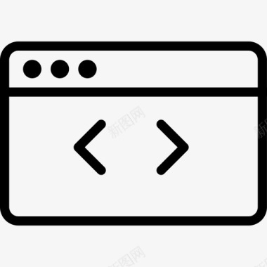 浏览器文件类型线性图标图标