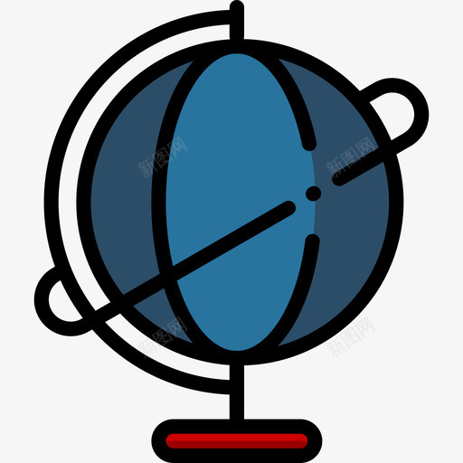 地球仪返校6线性颜色图标svg_新图网 https://ixintu.com 地球仪 线性颜色 返校6