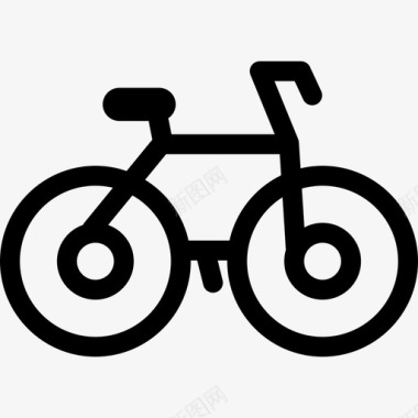 自行车旅行和运输资产线性图标图标