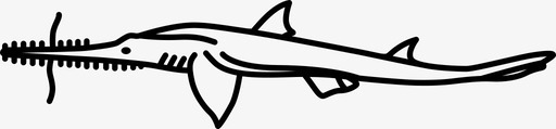 长鼻鲨捕食者鲨鱼图标图标