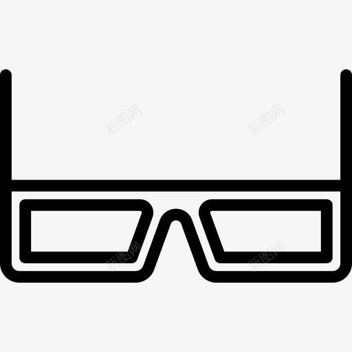 3d眼镜电影元素2线性图标svg_新图网 https://ixintu.com 3d眼镜 电影元素2 线性