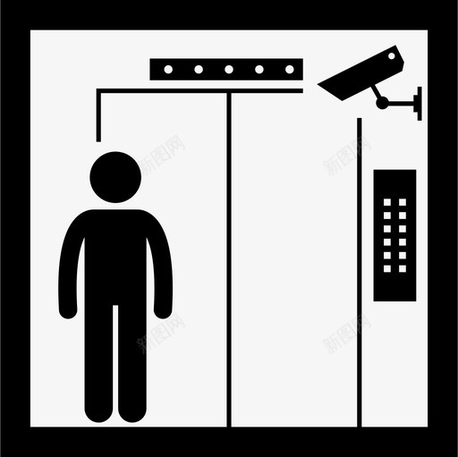 闭路电视监控电梯监控监控录像图标svg_新图网 https://ixintu.com 电梯监控 监控录像 闭路电视监控