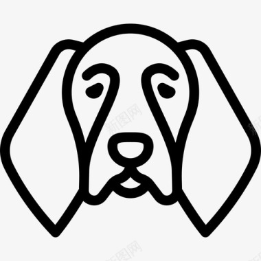 德国短毛猎犬犬种头直系图标图标