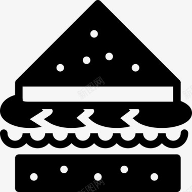 三明治美食系列填充图标图标