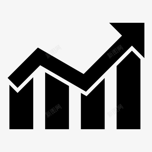 股票上涨增加市场图标svg_新图网 https://ixintu.com 份额 商业金融第一卷 增加 市场 统计 股票上涨
