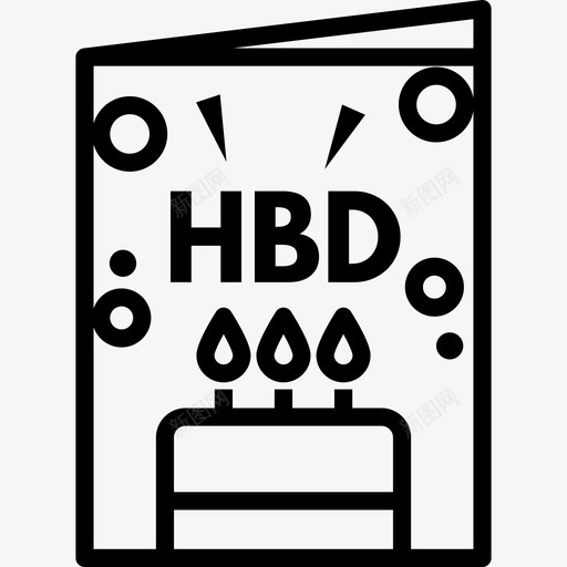 生日卡生日派对6直系图标svg_新图网 https://ixintu.com 生日卡 生日派对6 直系