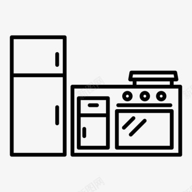 厨房家具室内图标图标