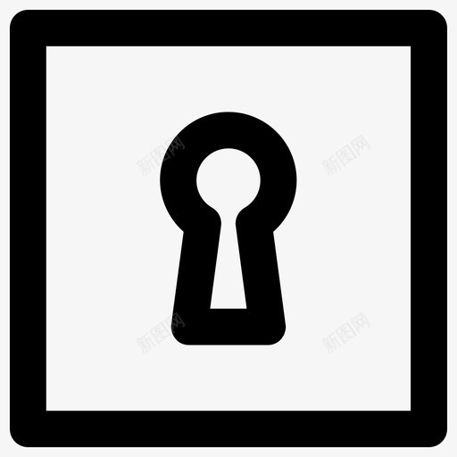 钥匙孔安全工具粗体圆形图标svg_新图网 https://ixintu.com 安全工具 粗体圆形 钥匙孔