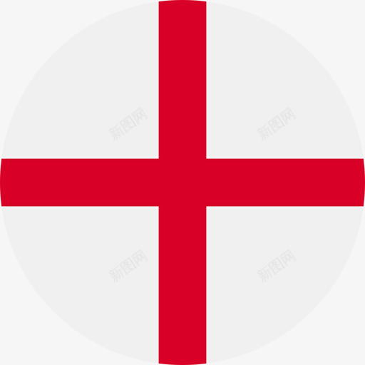 英格兰国旗圆形图标svg_新图网 https://ixintu.com 国旗 圆形 英格兰