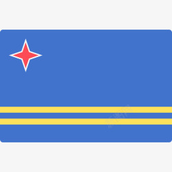 阿鲁巴阿鲁巴国际旗帜长方形图标高清图片