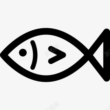 鱼类食物和烹饪直系图标图标
