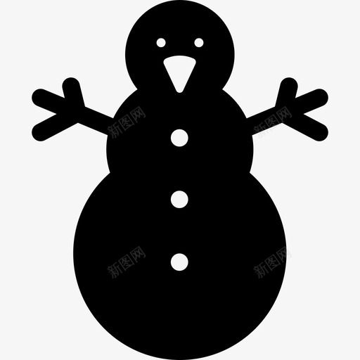 雪人圣诞图标svg_新图网 https://ixintu.com 圣诞 雪人