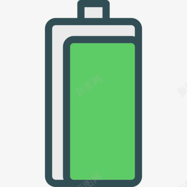 电池技术线性颜色图标图标