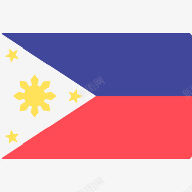 菲律宾国际旗帜长方形图标图标