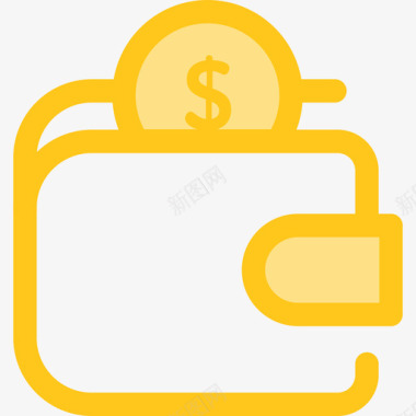 钱包创业和新业务5黄色图标图标