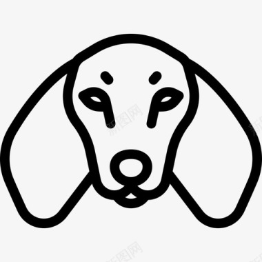 腊肠犬犬种头直系图标图标