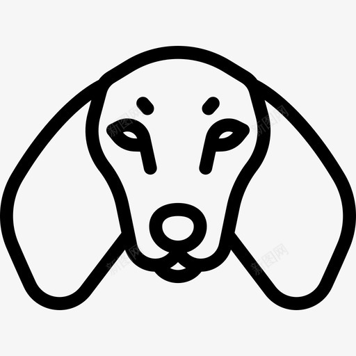 腊肠犬犬种头直系图标svg_新图网 https://ixintu.com 犬种头 直系 腊肠犬