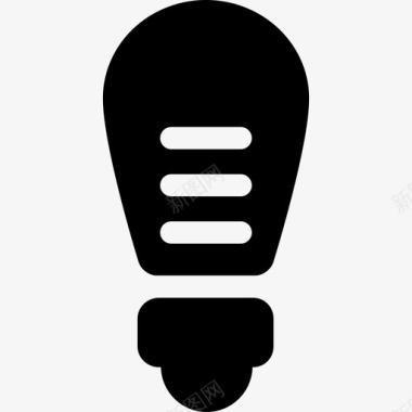 低能量灯泡技术灯泡填充图标图标