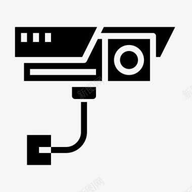 闭路电视摄像机保护保安图标图标