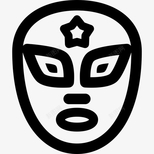 墨西哥面具墨西哥元素线性图标svg_新图网 https://ixintu.com 墨西哥元素线性 墨西哥面具