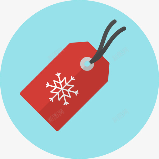 礼品标签彩色圣诞系列填充图标svg_新图网 https://ixintu.com 填充 彩色圣诞系列 礼品标签