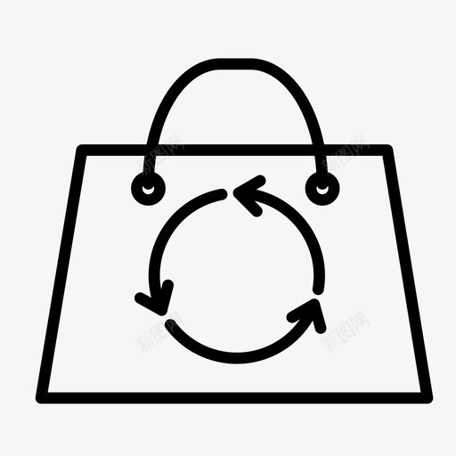 回收袋环保袋购物袋图标svg_新图网 https://ixintu.com 回收袋 环保袋 购物袋