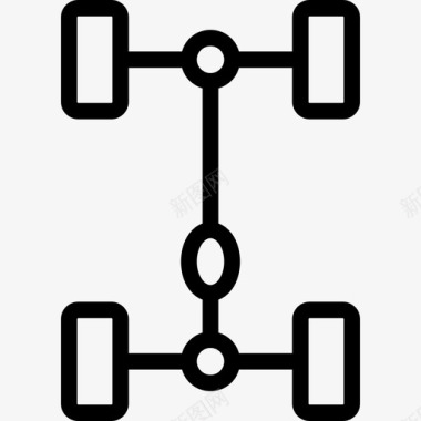 底盘汽车修理直线型图标图标