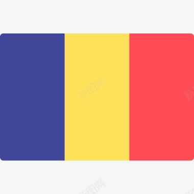 罗马尼亚国际国旗长方形图标图标