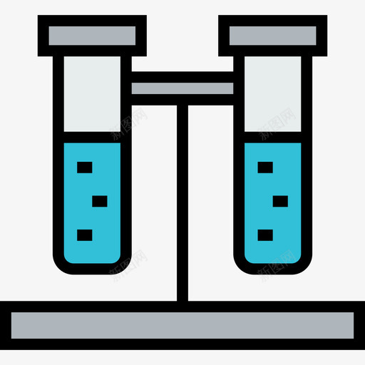 试管健康和医疗线性颜色图标svg_新图网 https://ixintu.com 健康和医疗 线性颜色 试管