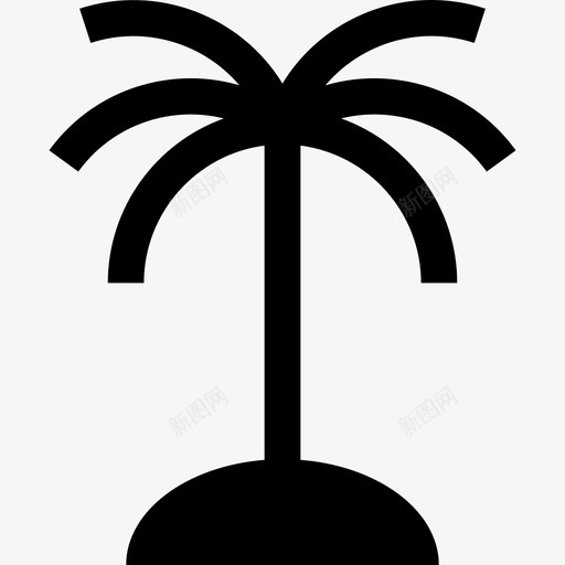 棕榈树实心旅行元素填充图标svg_新图网 https://ixintu.com 填充 实心旅行元素 棕榈树